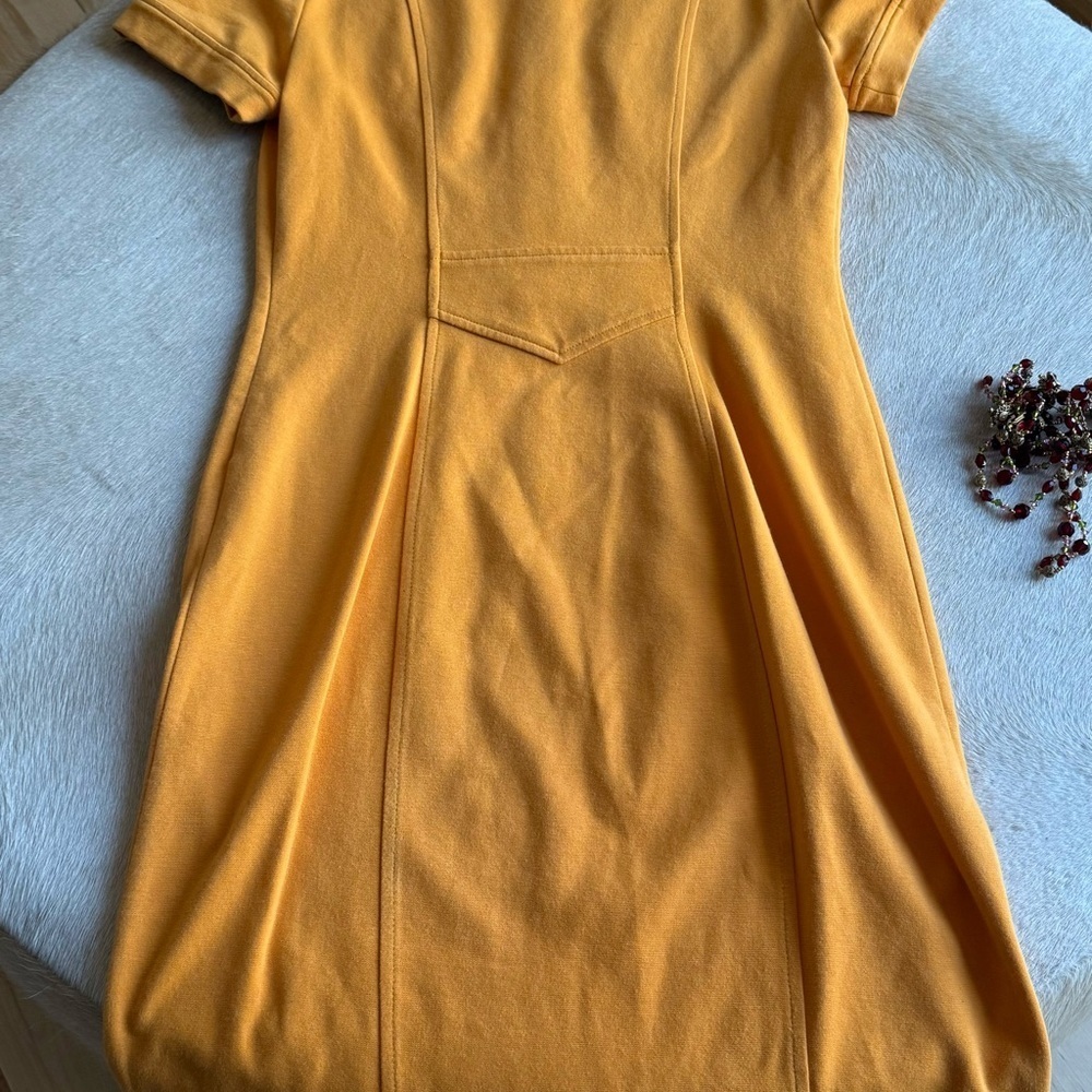 Diane Von Furstenburg dress size 8 trendy mango color - Picture 4 of 10